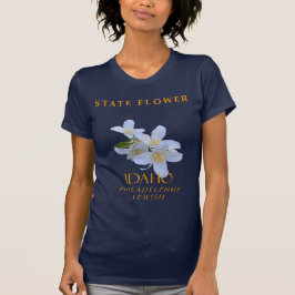 Camiseta Territorio De Idaho Flor El Naranja Mock