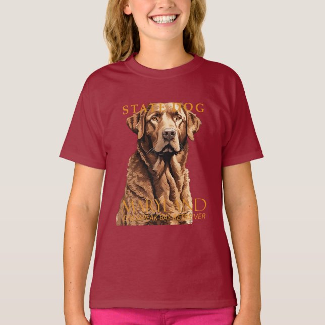 Camiseta Territorio De Maryland Perro El Recuperador 2 (Anverso)