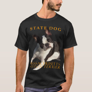 Camiseta Territorio de Massachusetts Perro El Vector Boston