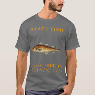 Camiseta Territorio de Massachusetts Pescado El Bacalao Atl