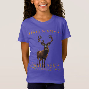 Camiseta Territorio de Nebraska Mamífero El Venado de Cola