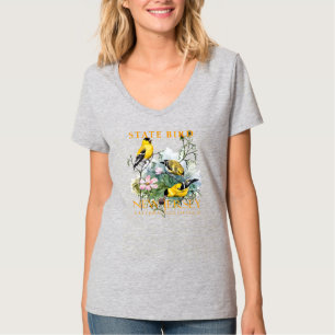 Camiseta Territorio de Nueva Jersey: Pájaro del Goldfinch O