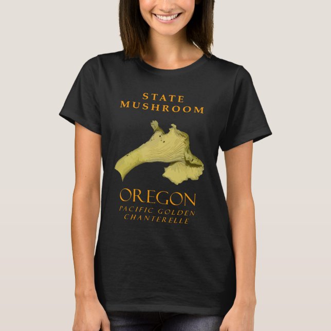 Camiseta Territorio de Oregón Mushroom Golden Chanterelle (Anverso)