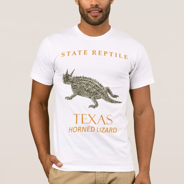 Camiseta Territorio de Texas Horned Lizard (Anverso)