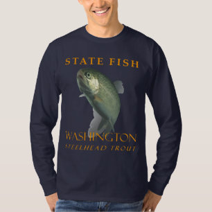 Camiseta Territorio de Washington Pescar la trucha steelhea