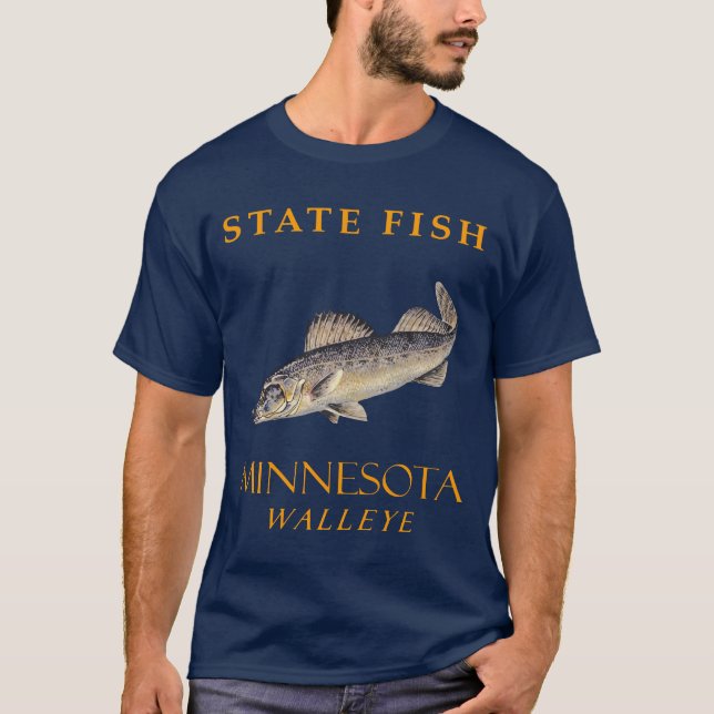 Camiseta Territorio Minnesota Pescado The Walleye (Anverso)