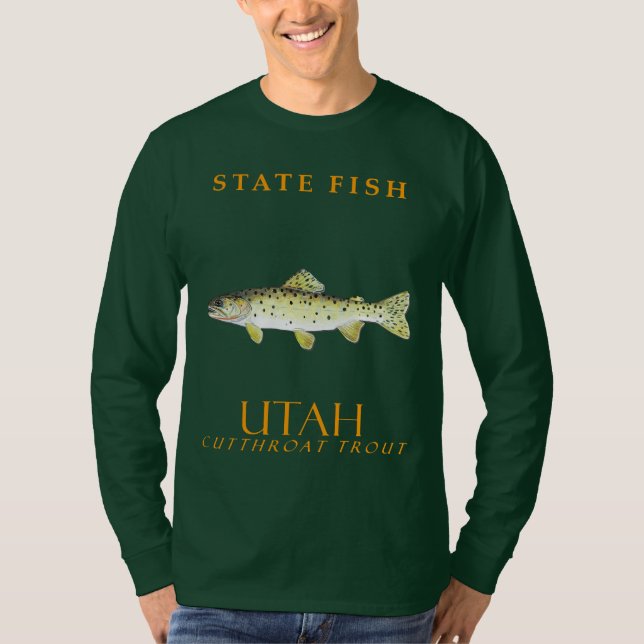 Camiseta Territorio Utah Fish Bonneville Cutneck Trout (Anverso)