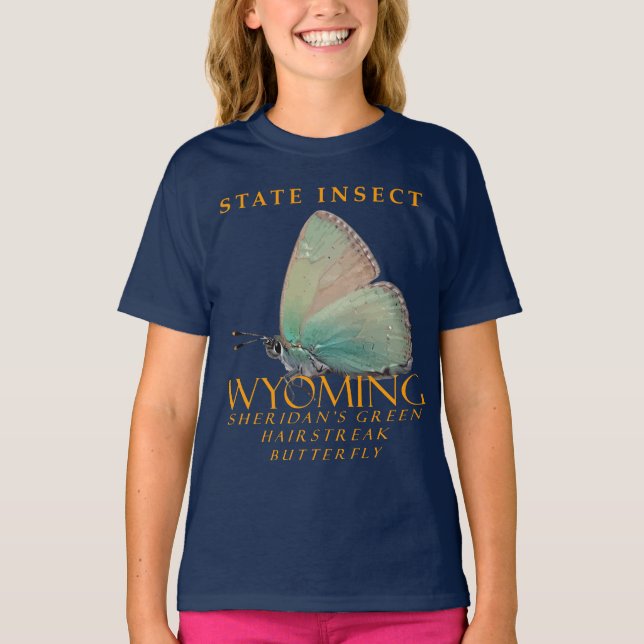 Camiseta Territorio Wyoming Insectos Sheridans Mariposa (Anverso)