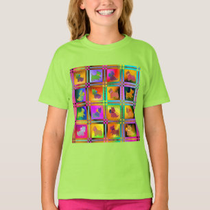 Camiseta Territorios escoceses coloridos con un patrón reve