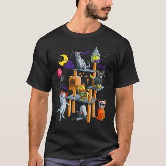 Camiseta Terror de gatos en el parque Halloween para gato g