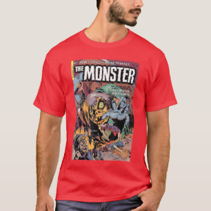 Camiseta Terror de Halloween Cómic de Monstruo Antiguo Retr