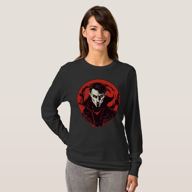 Camiseta Terror de Ojos Rojos (Anverso completo)