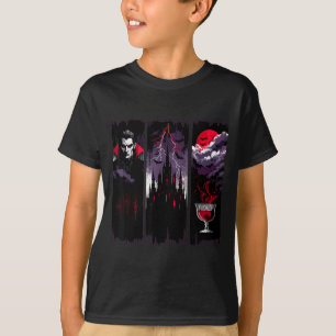 Camiseta Terror del castillo de vampiros góticos en la noch
