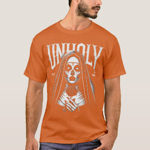 Camiseta Terror gótico Monja impía divertida