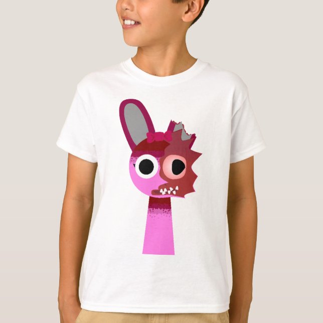 Camiseta Terror Pinki de Sprunki Retomar (Anverso)