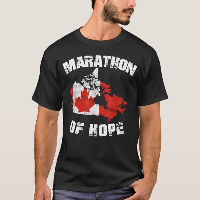 Camiseta Terry Fox Maratón de Esperanza Canadá Maratón (Anverso)