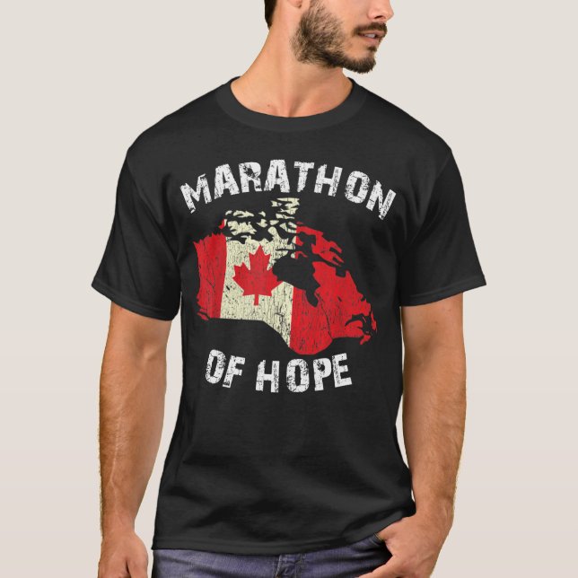 Camiseta Terry Fox Maratón de Esperanza Canadá Maratón (Anverso)