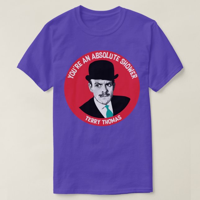 Camiseta Terry Thomas Classic British British Souvenirs Ter (Diseño del anverso)