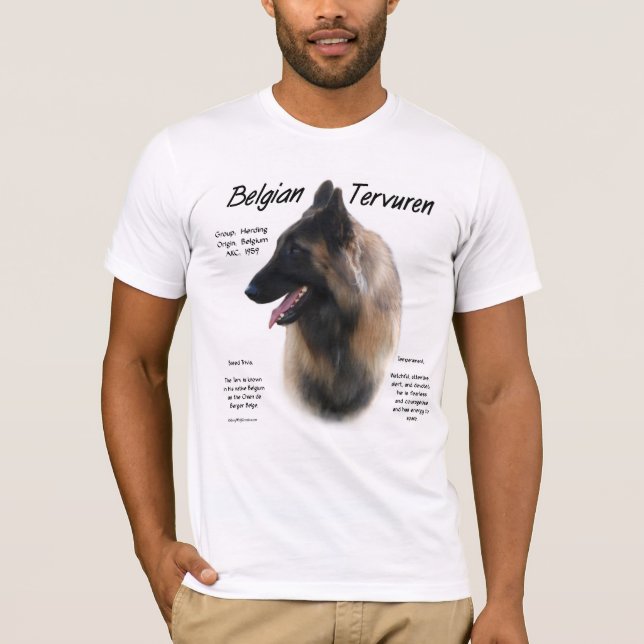 Camiseta Tervuren belga conoce a la raza (Anverso)