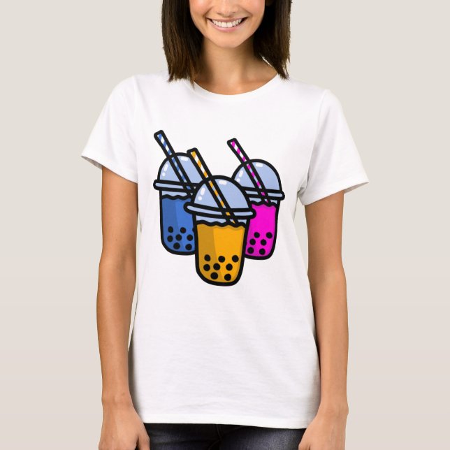 Camiseta tés de burbujas adorables (Anverso)