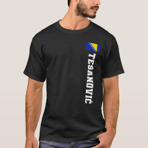 Camiseta Tesanovic Bosnia Bandera Apellido Escudo De Brazo