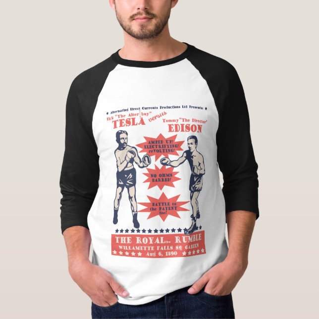 Camiseta Tesla v. Edison (Anverso)
