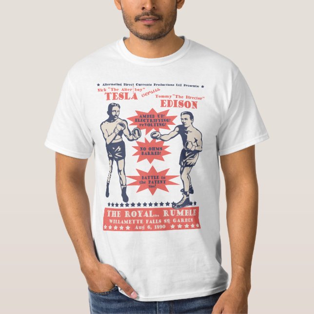 Camiseta Tesla v. Edison (Anverso)