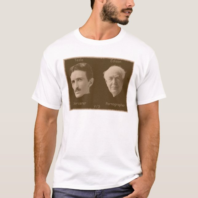 Camiseta Tesla V/S Edison (Anverso)