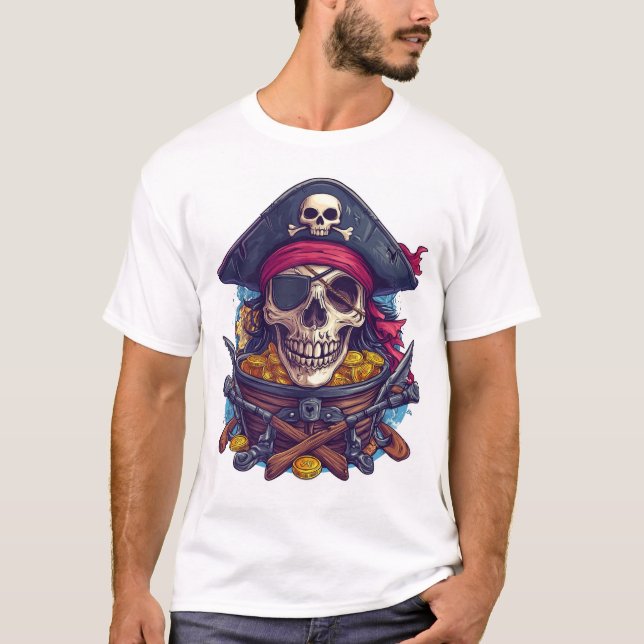 Camiseta Tesoro de Cráneo de Pirata (Anverso)