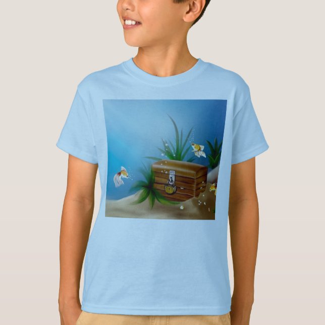 Camiseta tesoro pecho nadar agua Destino Regalos (Anverso)
