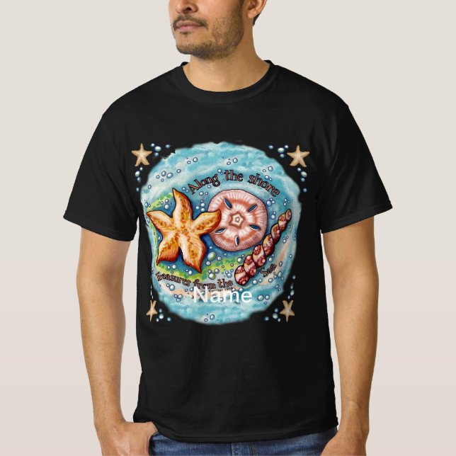 Camiseta Tesoros de conchas marinas (Anverso)