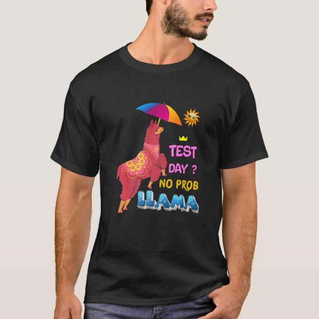 Camiseta Test Day Llama Teacher Exam (Anverso)