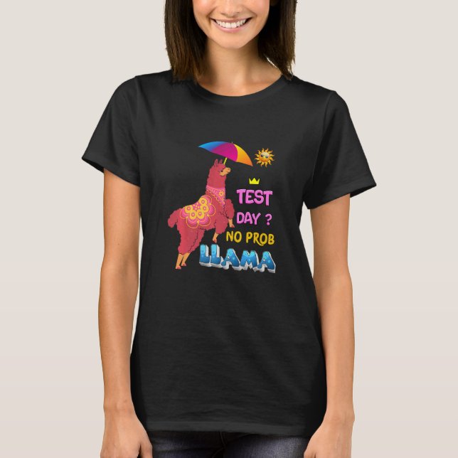 Camiseta Test Day Llama Teacher Exam (Anverso)