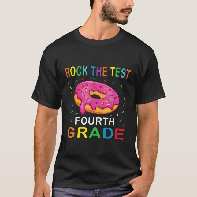Camiseta Test Day Rock El profesor de cuarto grado de donut (Anverso)