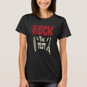 Camiseta Test Day Rock The Rock Teacher Student Testing Ex