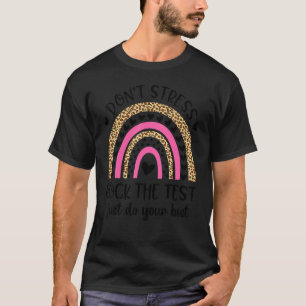 Camiseta Test Day Rock The Test Rainbow Teacher Testing Da