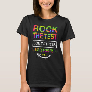 Camiseta Test Day Rock The Test Students Teachers Testing D
