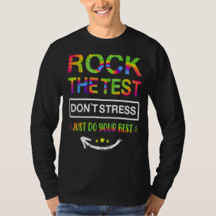 Camiseta Test Day Rock The Test Students Teachers Testing D