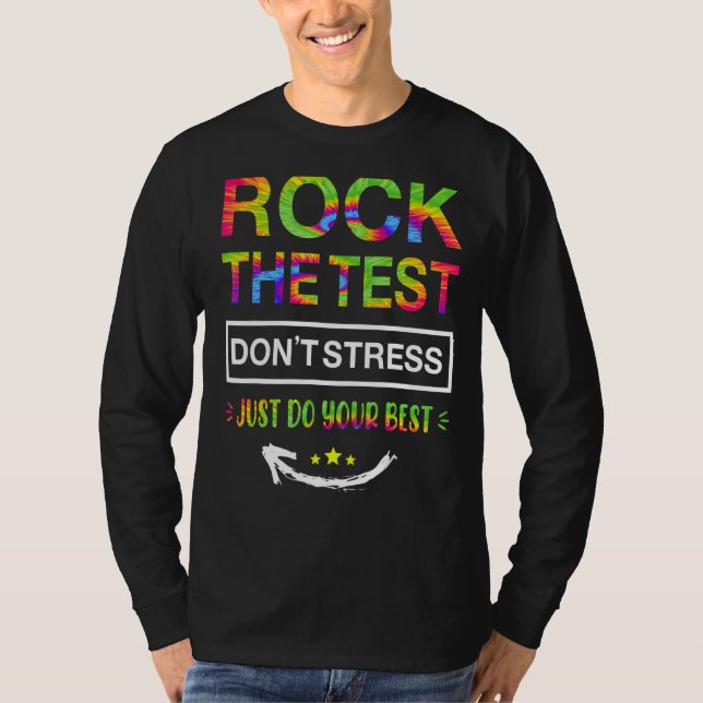 Camiseta Test Day Rock The Test Students Teachers Testing D (Anverso)