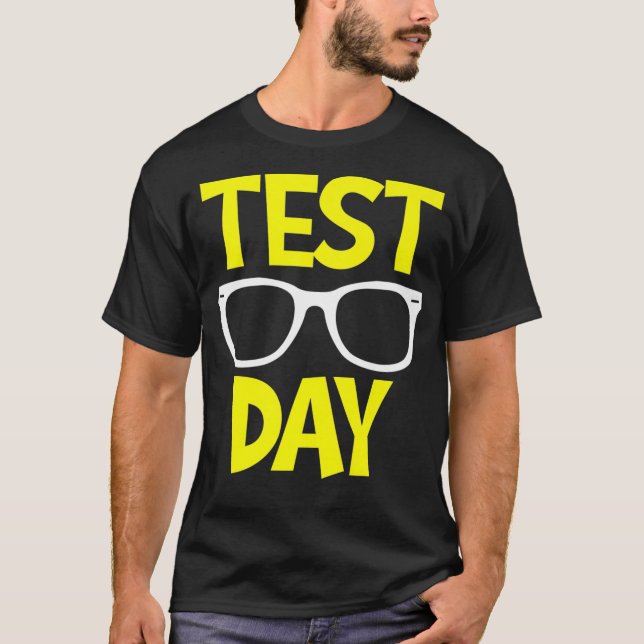 Camiseta Test Day Rock the Test Teacher Funny Sungafas Te (Anverso)
