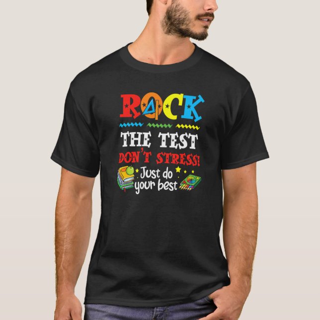 Camiseta Test Day Rock The Test Teacher Testing Day 1 (Anverso)