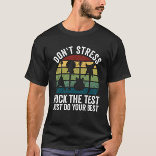 Camiseta Test Day Rock The Test Teacher Testing Day Guitar