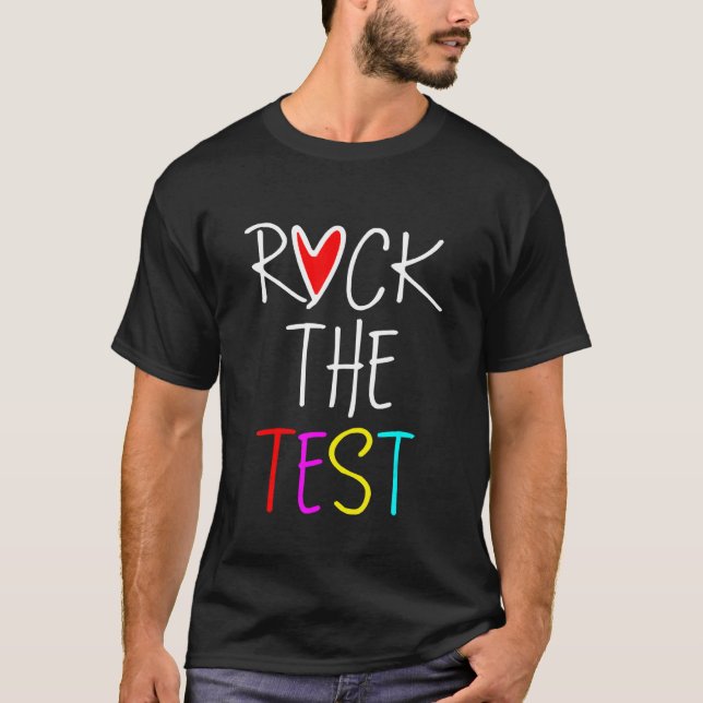 Camiseta Test Day Rock The Test Teacher Testing Day Teache (Anverso)