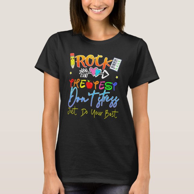 Camiseta Test Day Rock The Test Teacher Testing Day Teache (Anverso)