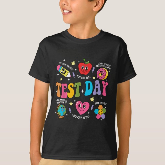 Camiseta Test Day Rock The Test Testing Day Motivational Te (Anverso)