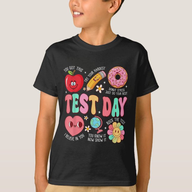 Camiseta Test Day Rock The Test Testing Day Motivational Te (Anverso)