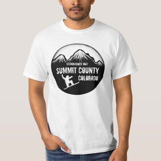 Camiseta Test de snowboard del condado de Summit (Anverso)