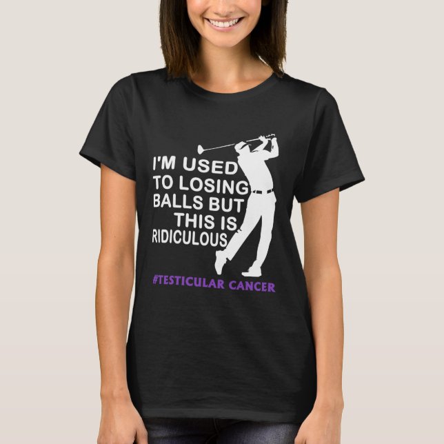 Camiseta Testicular Cancer Awareness Survivor Golf Player F (Anverso)