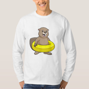 Camiseta Testigo al nadar con anillo de natación