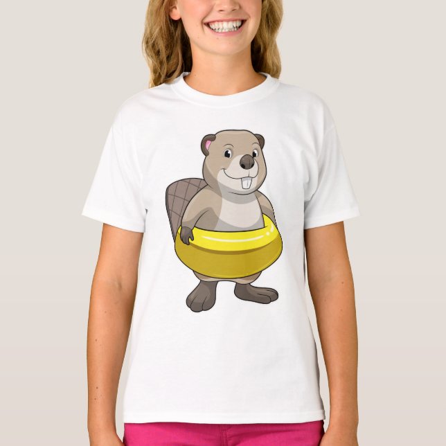 Camiseta Testigo al nadar con anillo de natación (Anverso)